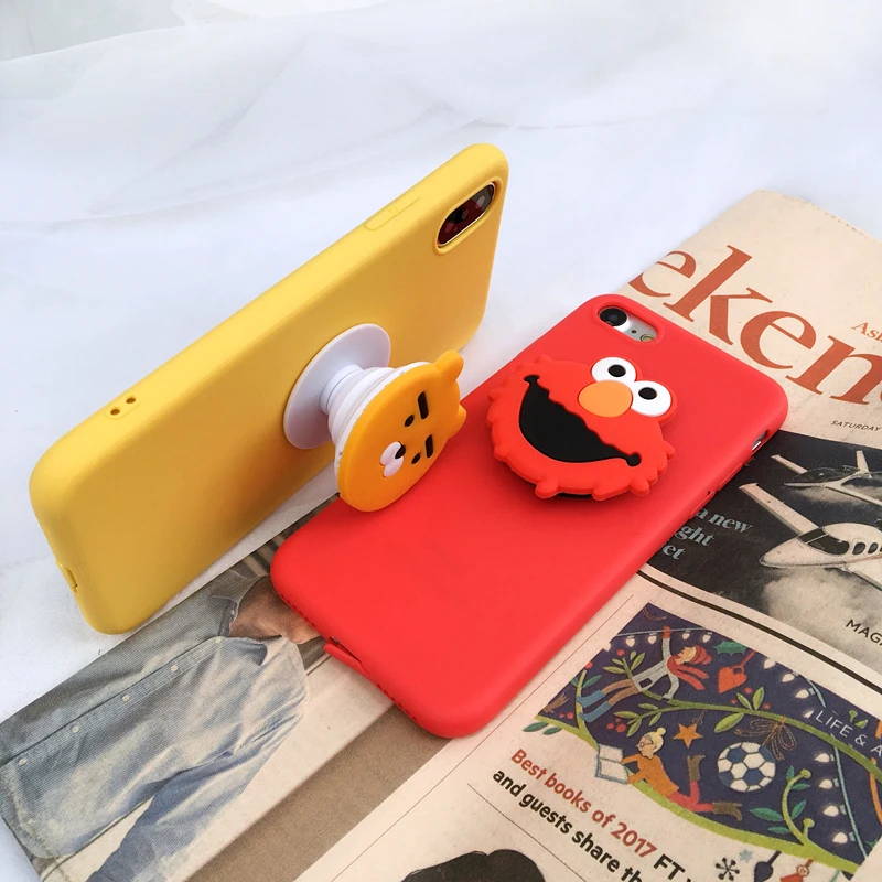 3D милый ELMO MyMelody чехол для телефона iphone 5 S 6 7 8 plus X XR XS MAX Samsung galaxy S7edge S8 S9 Note 9 |