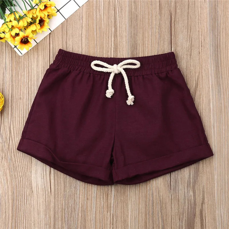 Pudcoco Baby Boy Girl Summer Shorts Waist Belt Bottoms Infant Kids Cotton Diaper Cover Solid Bloomers Fashion Unisex | Детская одежда и