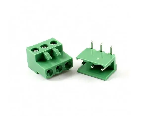 10 шт./набор AC 300V 10A 5 08 мм шаг 3 Pin винтовой Клеммник зеленый|terminal block|terminal block pluggableblock