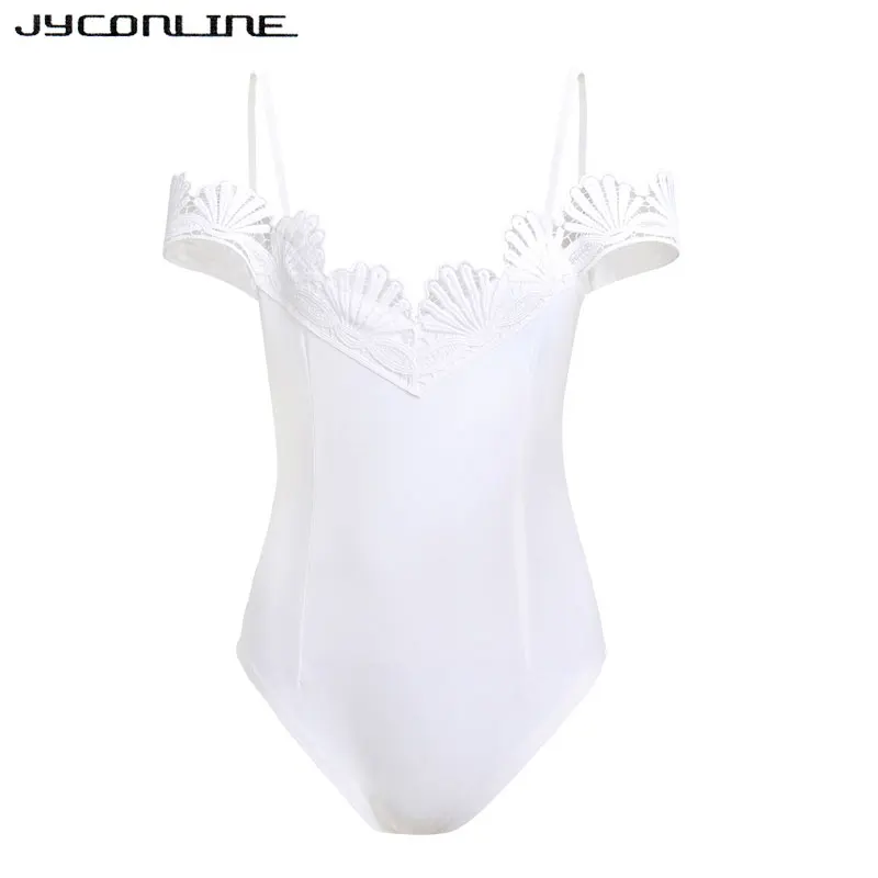 Сексуальное боди JYConline с открытой спиной Кружевное открытыми плечами женский