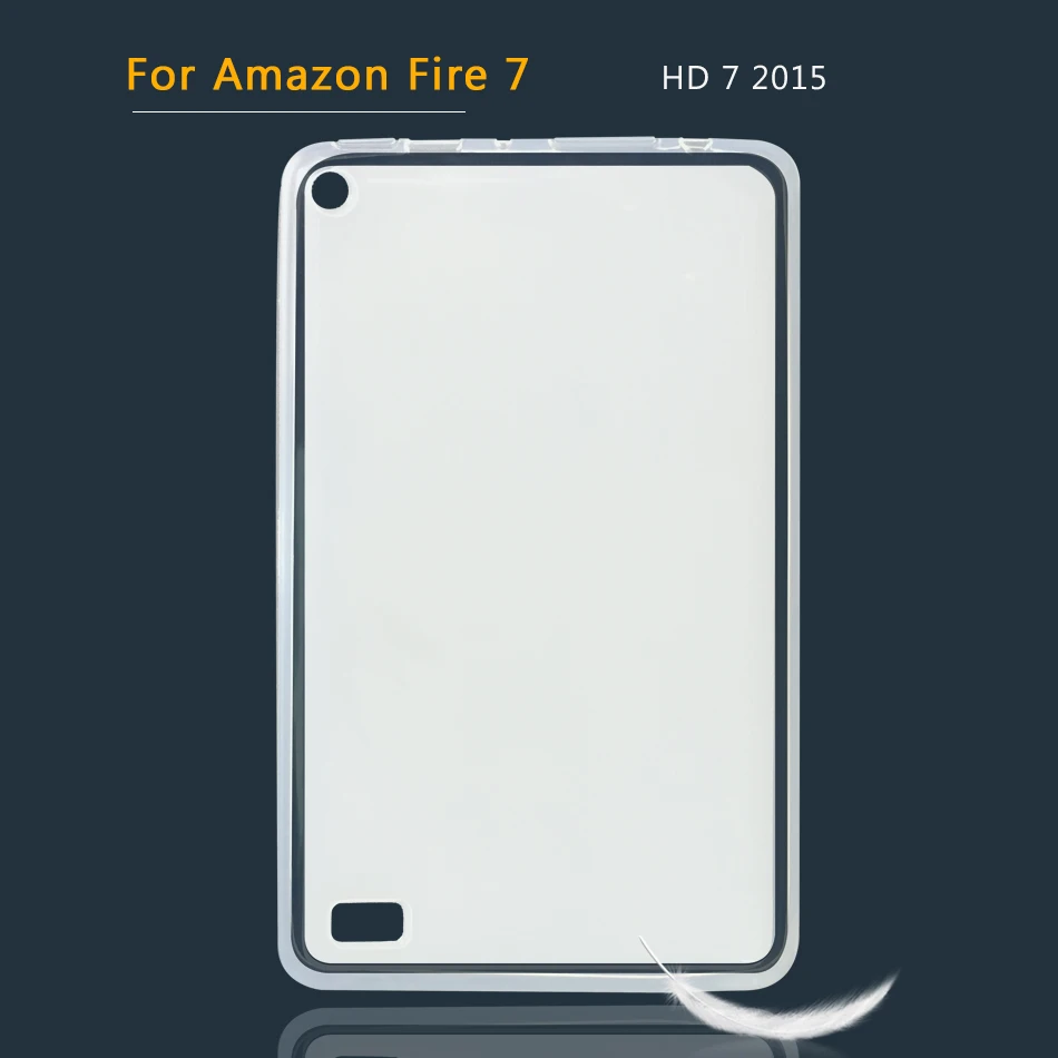 2015 Kindle Fire 7 Мягкий чехол из ТПУ с котб Крышка для Amazon Kindle HD 10, 8, 7, 6 огонь HD10 HD8 силиконовый чехол для Kindle Paperwhite 1 2 3 4 - Цвет: 2015 Kindle Fire 7