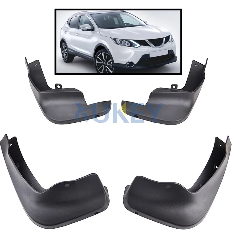 Комплект передних и задних брызговиков для Nissan Qashqai J11 2014 2015 2016 2017 брызговики