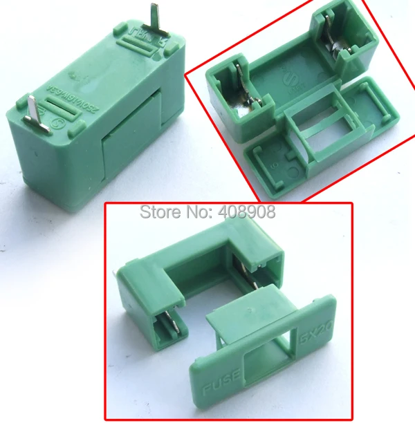 Держатель предохранителя DIP 6.3A 1,6 Вт 250 В для 5 мм x 20 мм предохранителей паяльная панель PCB