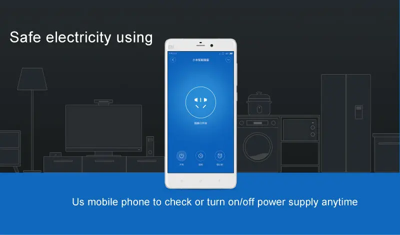 Оригинальная умная розетка Xiaomi с поддержкой wi-fi беспроводная дистанционным