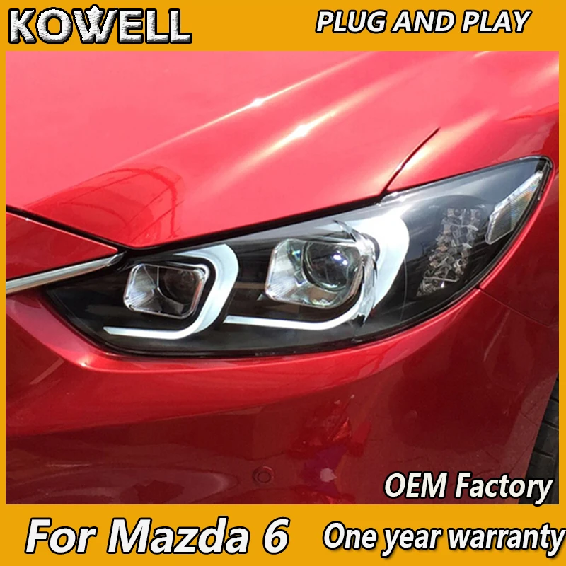 

KOWELL Car Styling for Mazda6 2014-17 Atenza LED Headlight Mazda 6 Headlights DRL Lens Double Beam H7 HID Xenon Car Accessories