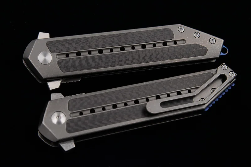 JUFULE TB steelcraft S35vn/Vg10 Дамаск Титан+ углеродного волокна керамика шариковый подшипник, инструмент для кемпинга, складной кухонный нож