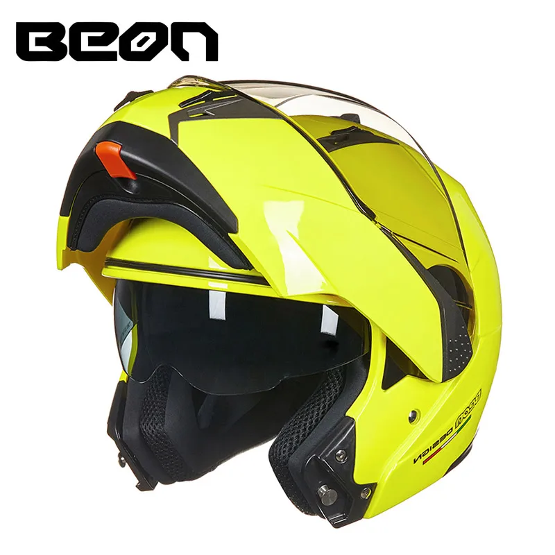 BEON B700 модульный кожаный чехол из искусственной кожи(мотоциклетный шлем с двойным объективом Мотогонки мужские и женские анфас шлемы ECE approved - Цвет: 9