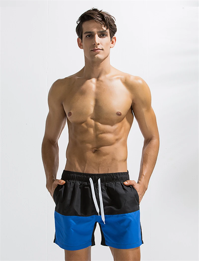 New Beach Badpak Swimming Shorts Mens Swimwear Trunks Sunga Adjustable Waist Nylon Short de bain homme Swim Briefs Men Swimsuit | Спорт и