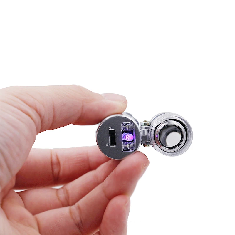 Высокоточная 60X Портативная Лупа микроскопа Ювелирная УФ детектор денег с