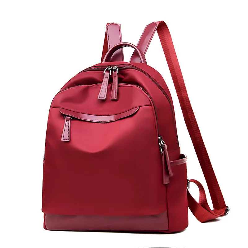 ROSE RED Мини-рюкзак кожаный Анти-Вор женский рюкзак большой емкости волосы мяч школьная сумка для девочек-подростков мужские дорожные сумки - Цвет: ROSE RED
