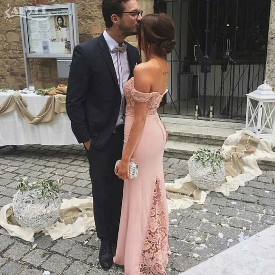 Adyce 2019 New Arrival Women Long Bandage Dress Apricot Strapless Lace Maxi Dresses Celebrity Party Vestidos de festa | Женская одежда