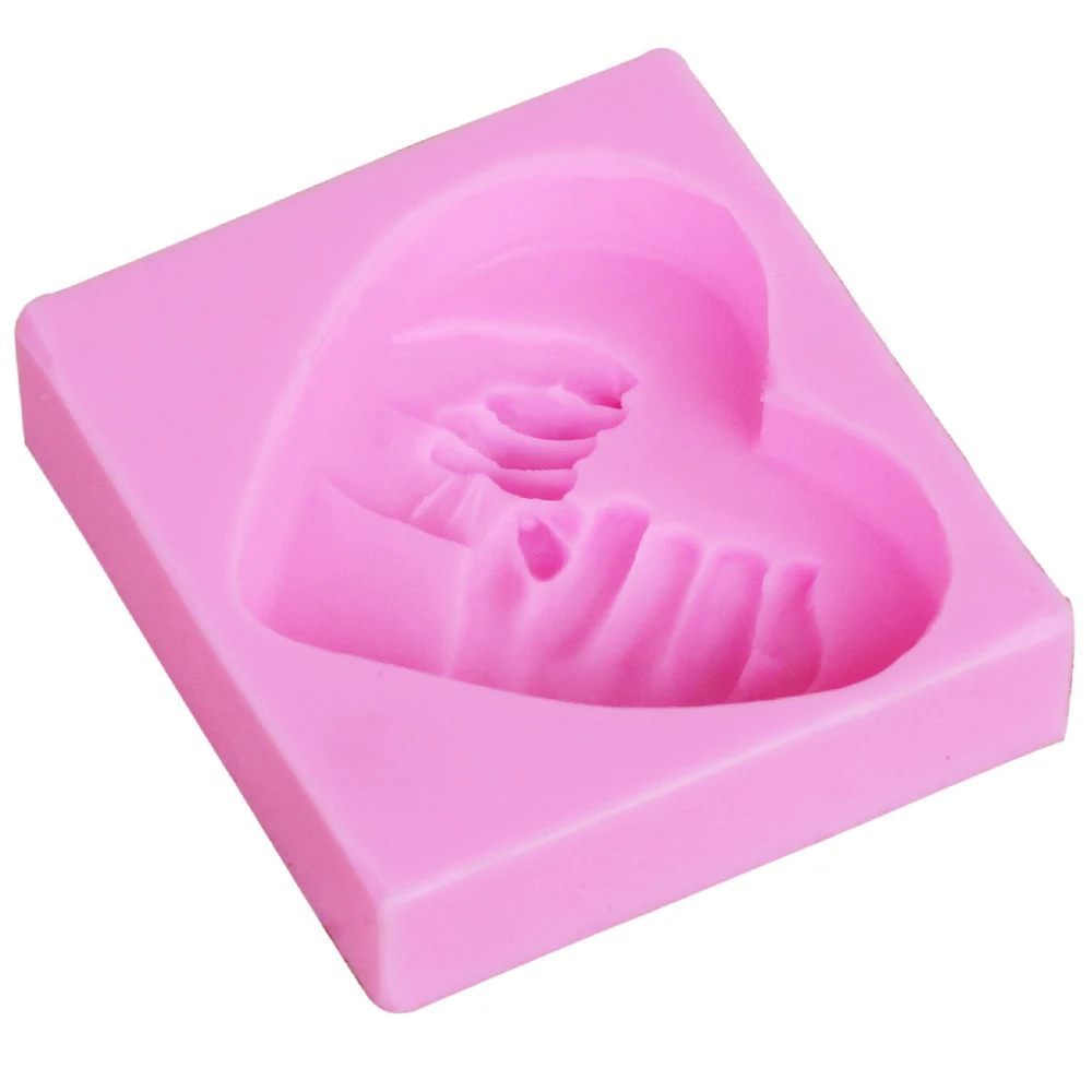 S041 Hand Love 3D Candle Soy Wax Mould Scented Soap Handmade Silicone Mold Plaster Resin Clay Diy Craft Home Decoration | Дом и сад