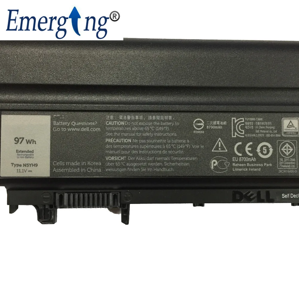 9 ячеек 97Wh Оригинальный Новый аккумулятор для ноутбука Dell Latitude E5440 E5540 N5YH9 FT6D9 3K7J7