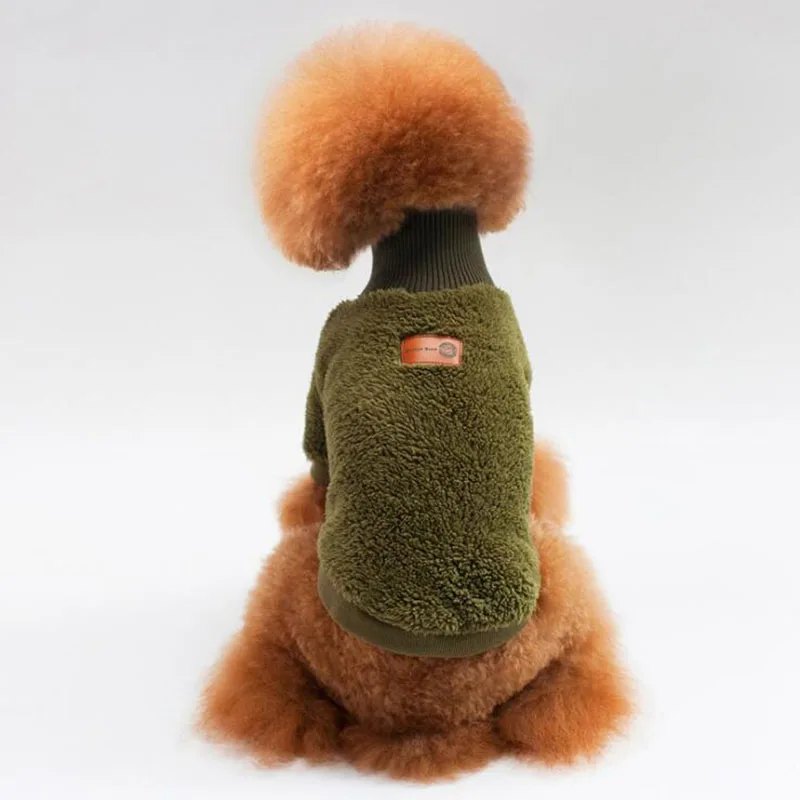 Sueter para perro Одежда для собак с высоким воротником свитер chandail pour chien однотонный