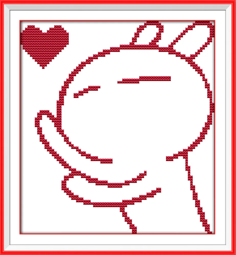 Набор для вышивки крестиком в виде кролика простой мультяшный рисунок