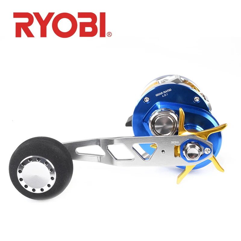 RYOBI lento JIGGING carrete cebo de barco rollo 11 rodamitos a 12 кг ranmi plantilla carrete|Рыболовные катушки| |