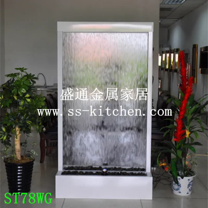 

Indoor stainless steel water curtain fountain falls