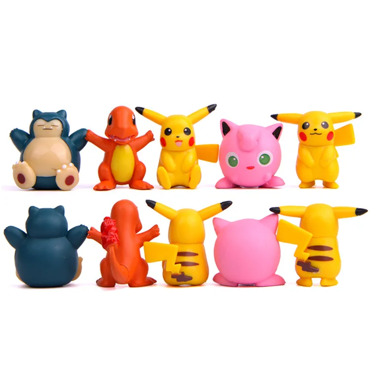 16 шт./компл. Pikachu Snorlax Charmander Venusaur Clefable Jigglypuff Meowth polywhirl 3 ~ 6 см милые куклы игрушки