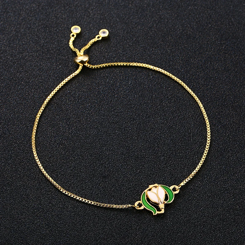 Glamour green flower garden plant lady summer fashion adjustable bracelet exquisite girl gift jewelry wholesale | Украшения и