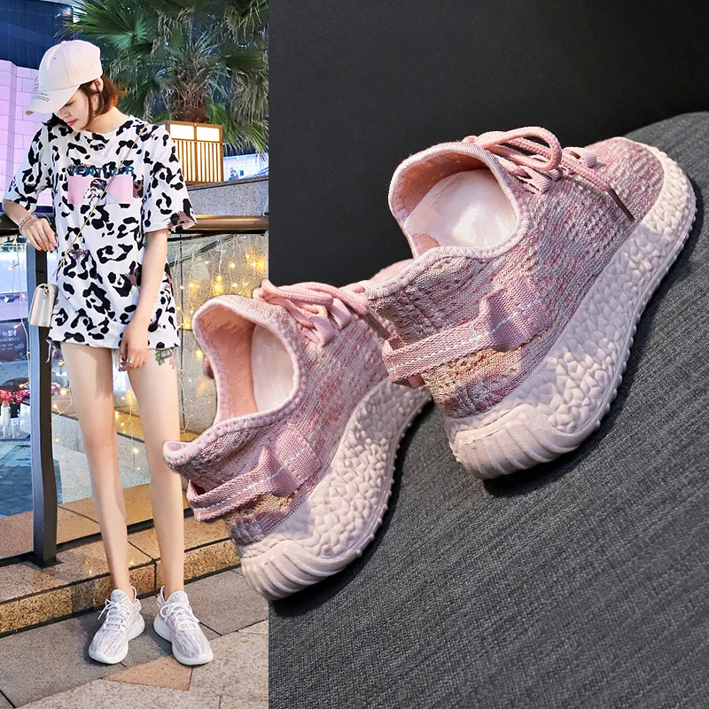 

2019 Spring New Wedges Black Platform Sneakers Women Shoes Casual Air Mesh Female Flats Shoes For Woman sapato feminino X6-84