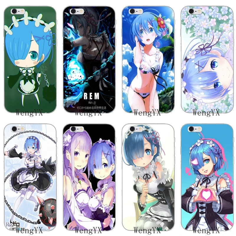 Японское аниме милая девушка Rem Re Zero тонкий силиконовый мягкий чехол для телефона