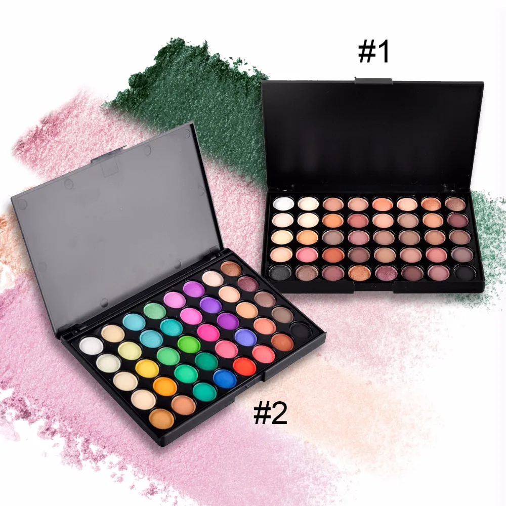 40 Colors Matte Pigment Eyeshadow Palette Cosmetic Makeup Set Eye Shadow + Brush |
