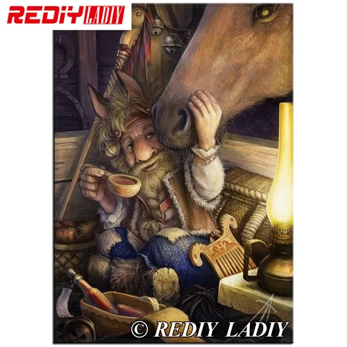 RF78919 Rediy ladiy полностью квадратные Кристальные картины Стразы Алмазная вышивка Волшебная ведьма Алмазная мозаика для рукоделия картины - Цвет: RF78919