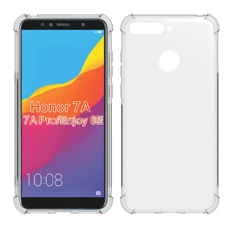 Защитный чехол с воздушной подушкой для Huawei Honor 7A AUM-AL00 AUM-AL20 AUM-TL00 5,7 дюйма кристально чистый Ударопрочный Мягкий чехол из ТПУ Защитный чехол с воздушной подушкой для Huawei Honor 7A AUM-AL00 AUM-AL20 AUM-TL00 5,7 дюйма кристально чистый Ударопрочный Мягкий чехол из ТПУ