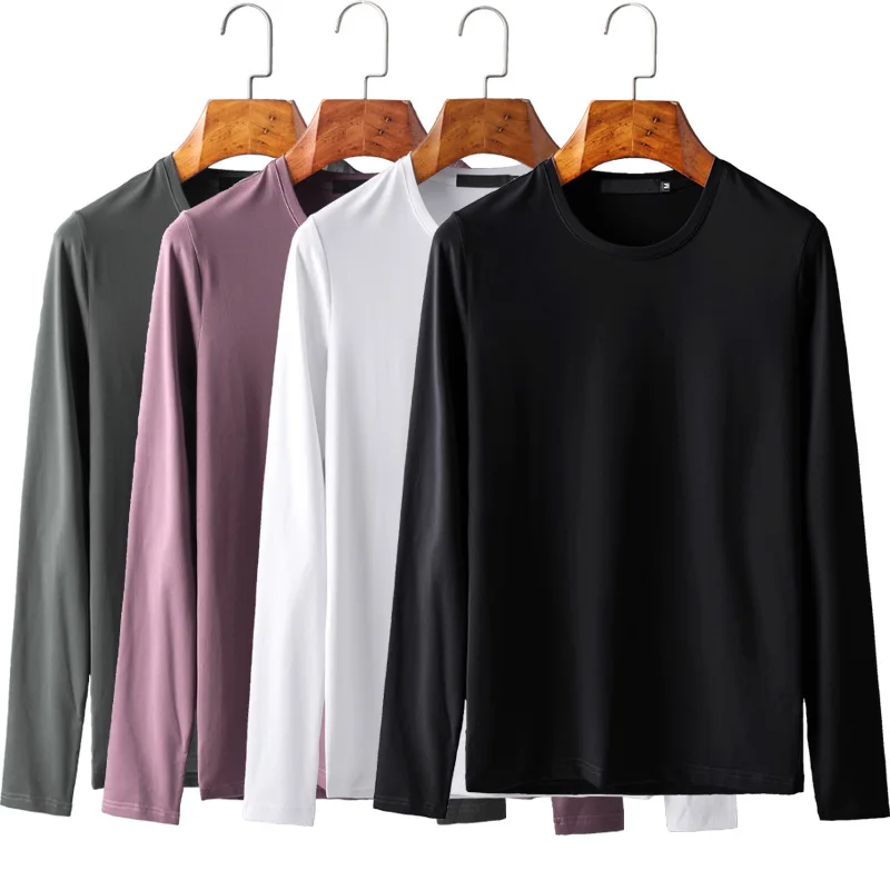 

Casual Long Sleeve T Shirt Men Cotton Fashion Comfortable breathable Streetwear Spring Autumn Tops T-shirt Men Tee Shirt Homme