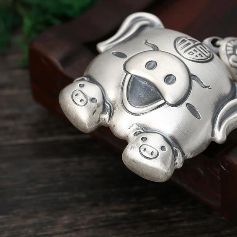 2019 Lucky Druzy Кулон 100% S999 стерлингового серебра ювелирные изделия для мужчин и женщин