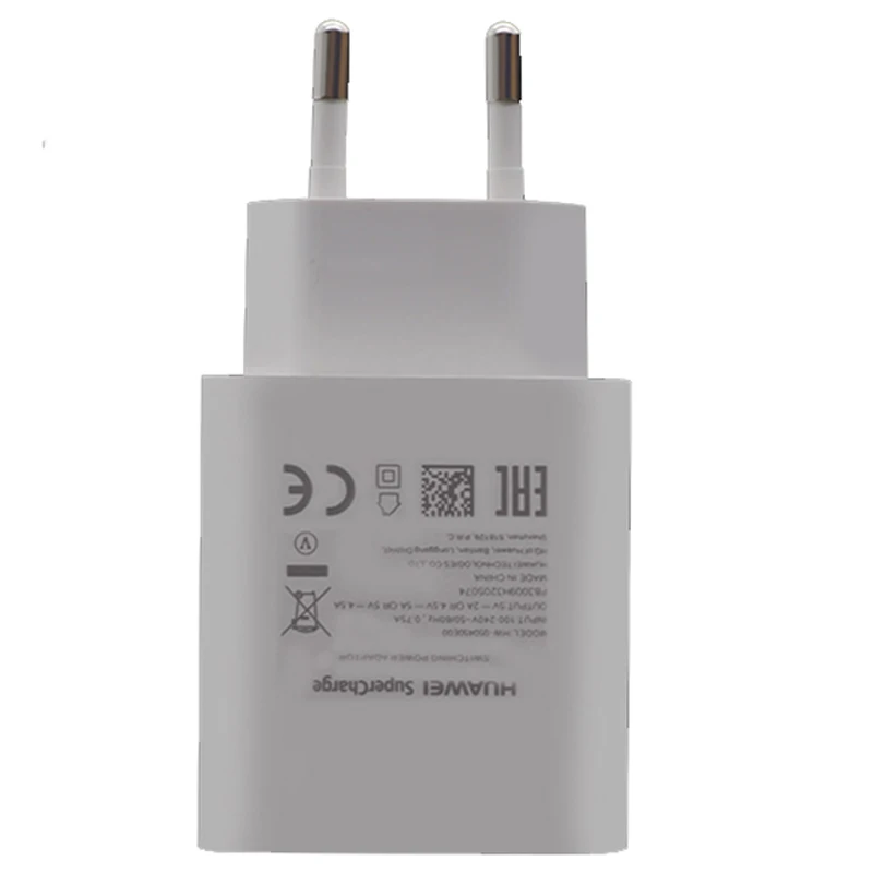 Only EU Charger HUAWEI Original Fast Charger Mate 9 10 Mate 20 Pro P20 Supercharge Quick Travel Wall Adapter 4.5V5A/5V4.5A Type-C 3.0 USB Cable - Тип штекера: Only EU Charger