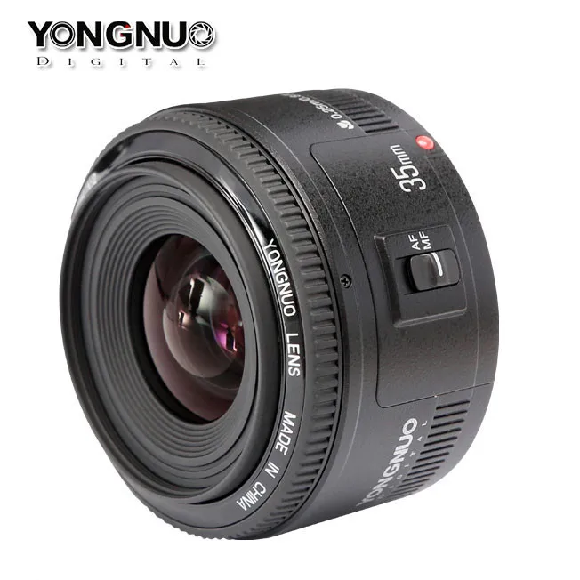Объектив YONGNUO YN 35 мм F2 для камеры Nikon Canon EOS объективы AF MF широкоугольный объектив
