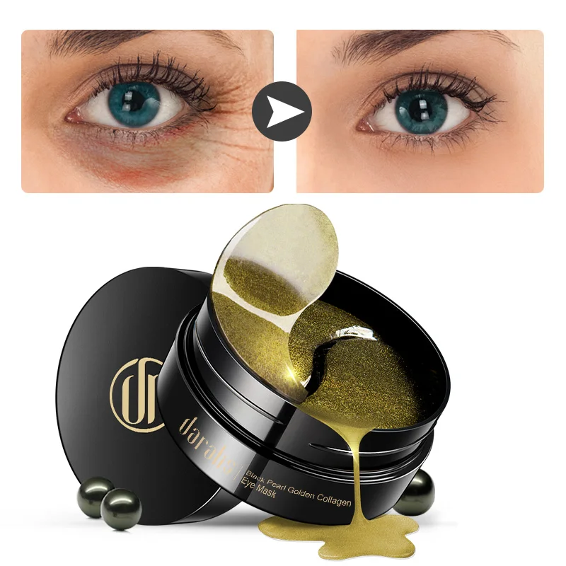 Daralis 60 шт. черная жемчужная Золотая коллагеновая маска для глаз нестареющие патчи