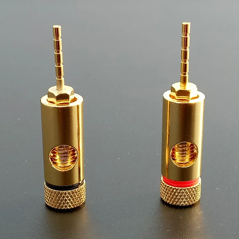 10 шт./лот проводной разъем типа банан с 2 мм контактами позолоченный винтовой