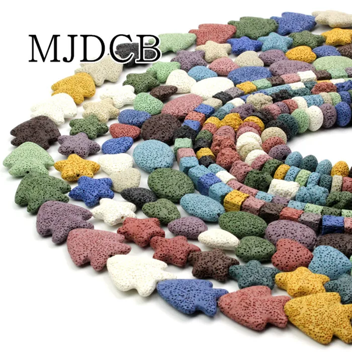 MJDCB различные формы многоцветный Лава Рок бусина натуральный камень для DIY