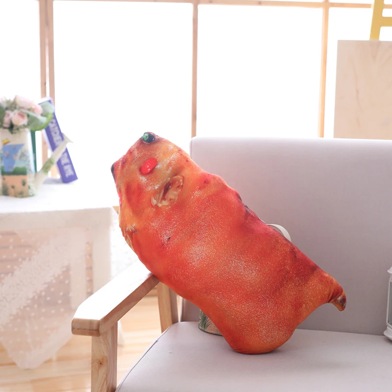 50cm Моделирование еды плюшевая подушка жареная курица/утка стейк рыба мягкая кукла плюшевая еда игрушка забавный диван подушка девочка ребенок праздник подарок - Цвет: 50cm