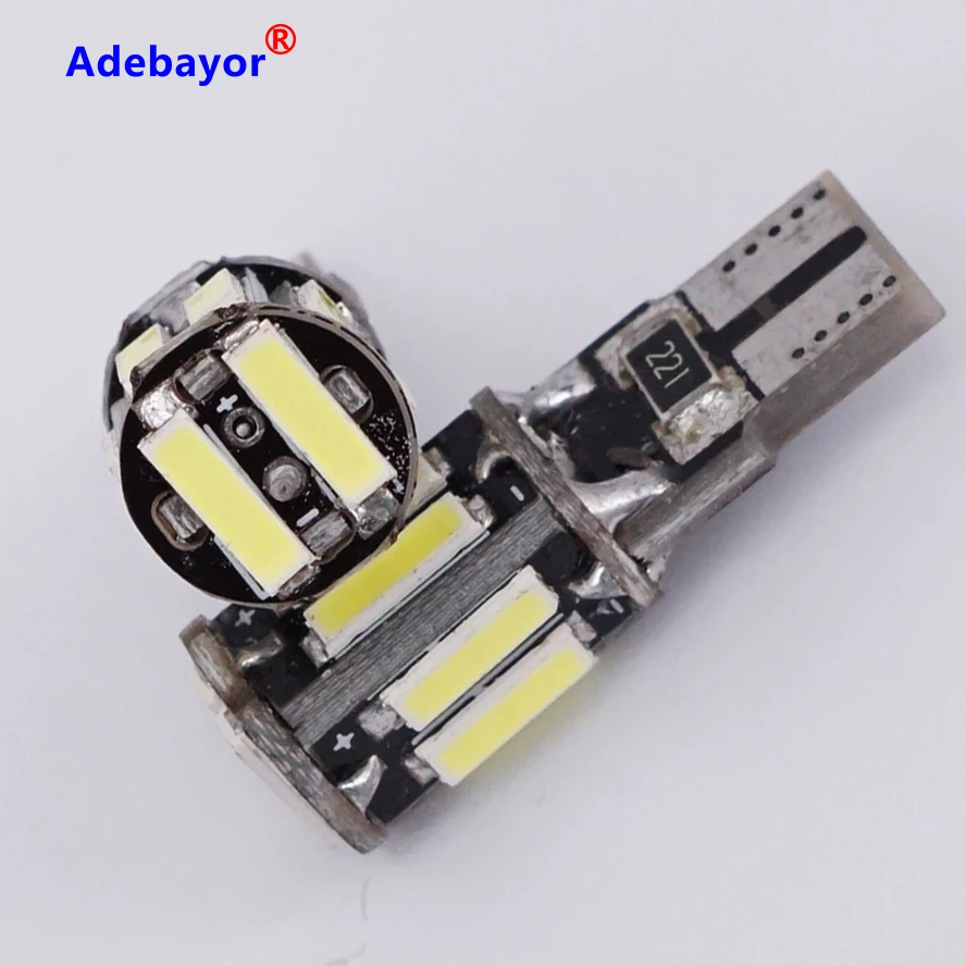 10 шт. 7014 smd T10 Canbus безотказные внутренние фонари для оформления интерьера