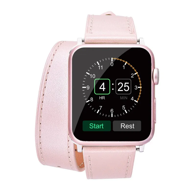 V moro 2018 новейший удлиненный ремешок для Apple Watch 38 мм 42 из натуральной кожи двойной