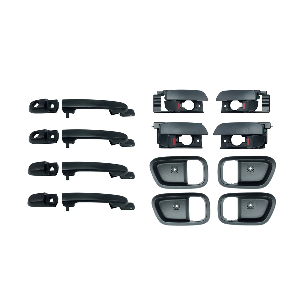 8 шт. черный чехол для HYUNDAI ACCENT 2007 2011 2008 2009 2010 2011|black interior door handles|exterior handleinterior handle |