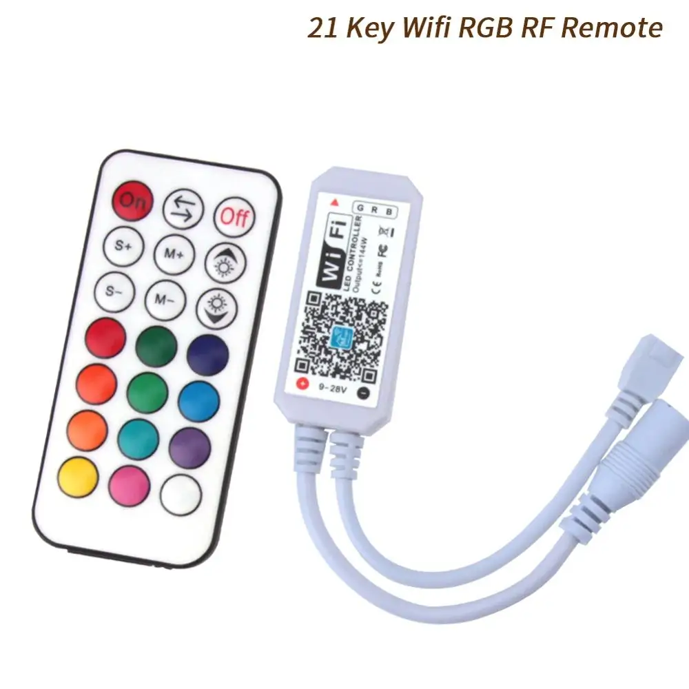 RGB беспроводной контроллер RF 21Key/IR 24Key Мини DC12V пульт дистанционного управления для WS2812B Светодиодные полосы