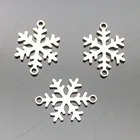 Соединители из нержавеющей стали, 10 шт., Рождественский соединитель для снежинок, колье, браслет, фурнитура, серьги, сделай сам, инструмент для изготовления ювелирных украшений