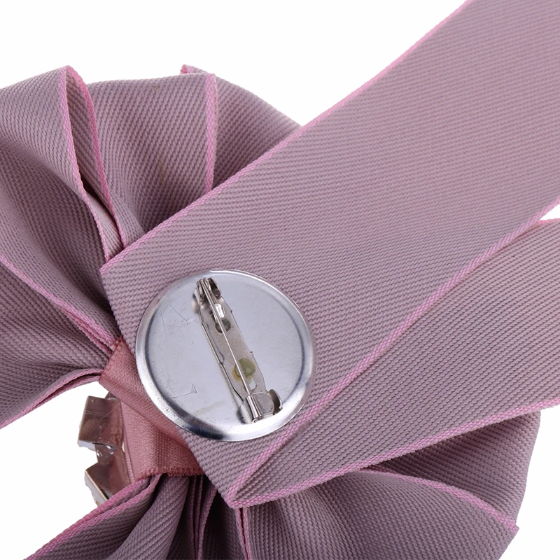Junlead Latest New design Trendy Ribbon Brosches Wedding Fabric Corsage Broch Crystal Bow Brooch pins shirt clothing for women | Украшения
