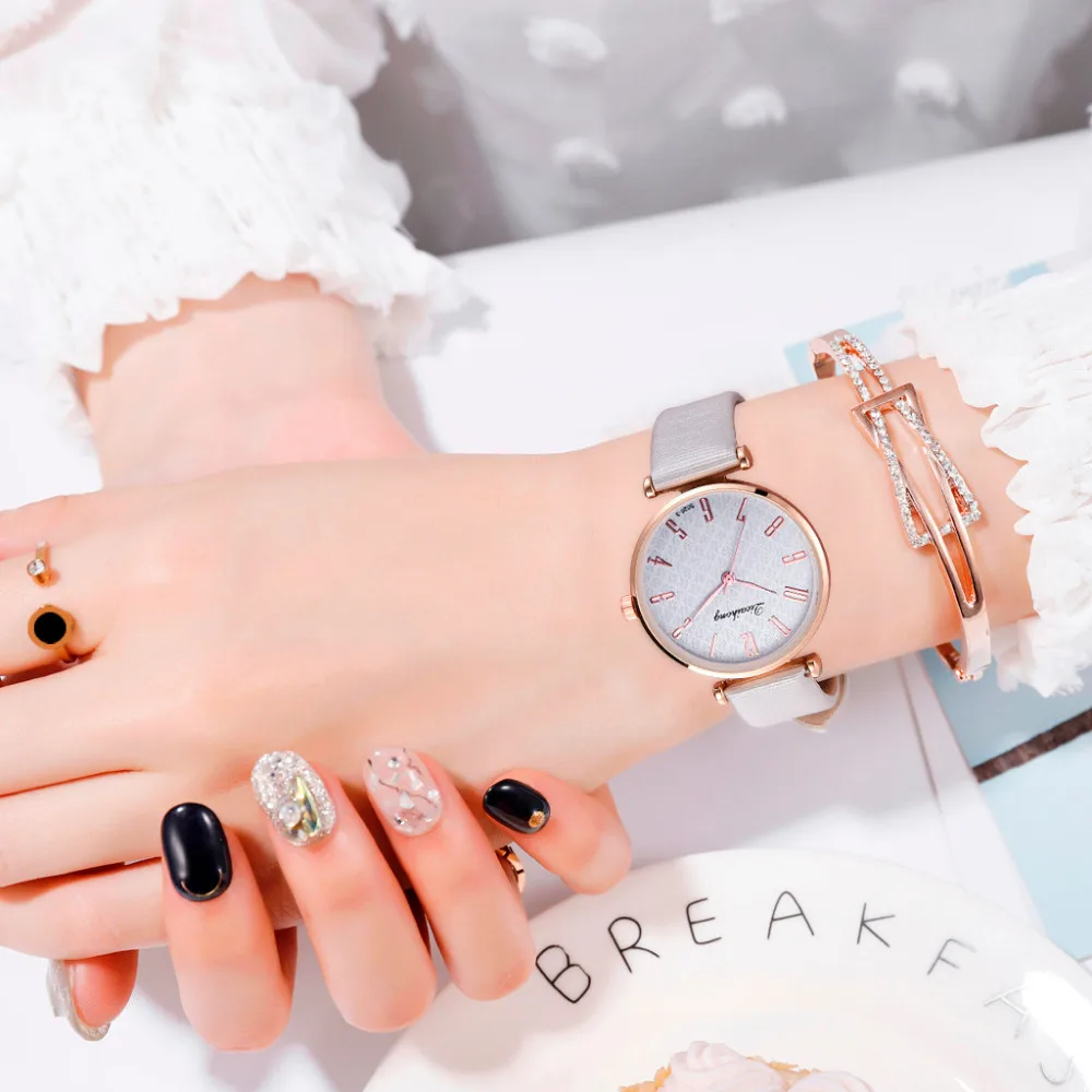 Женские часы, кварцевые наручные часы Montre Femme, современный модный кожаный ремешок, высококачественные повседневные цифровые часы