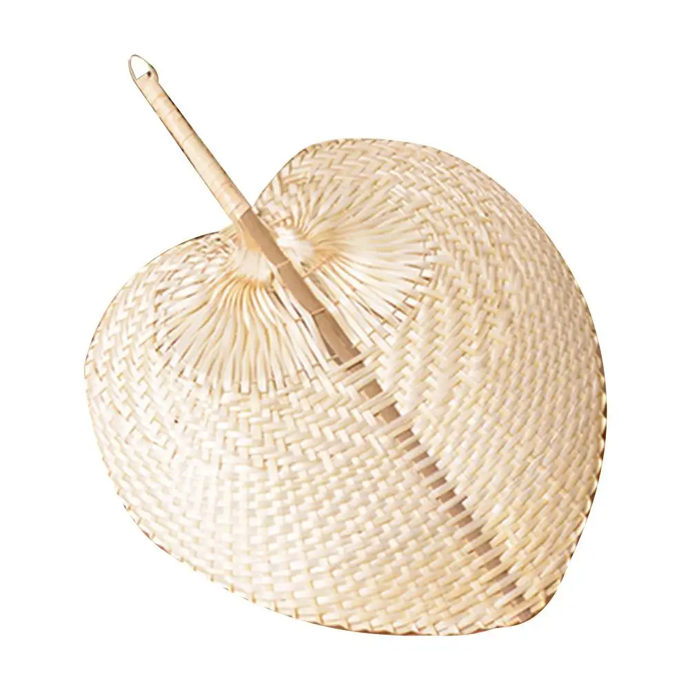 

1pc Summer Cooling Fan Handmade Straw Fan Bamboo Palm Leaf Hand-woven Hand Fan Woven Cooling Fan Bamboo Woven Fan Home Decoratio