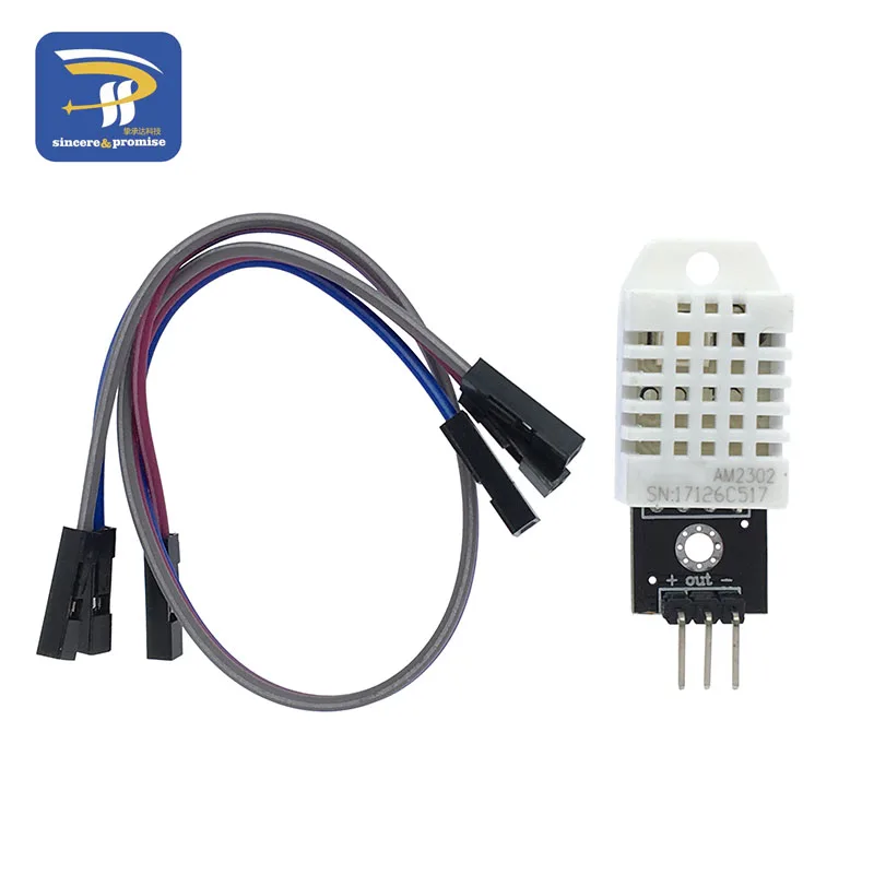 Цифровой датчик температуры и влажности DHT22 модуль PCB AM2302 с кабелем для Arduino