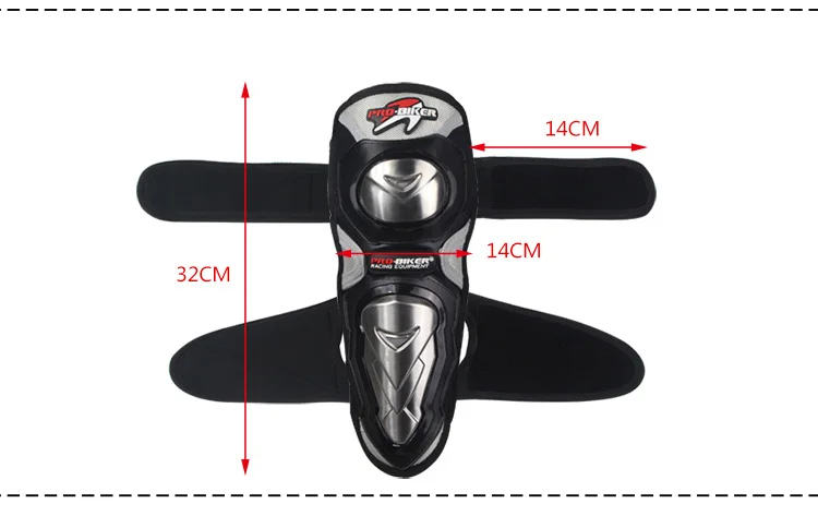 PROBIKER мотоциклетные нержавеющая сталь Наколенники; Защита наколенники и налокотники Racing оборудование для верховой езды защитный Шестерни HX-P19