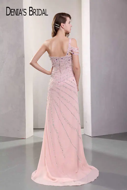 Реальные фотографии розовые вечерние платья-футляры с бисером в пол со шлейфом