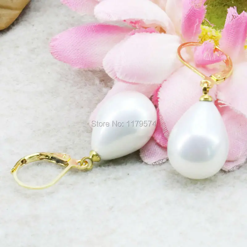 Блестящие серьги из натурального белого жемчуга серьги-подвески для ушей