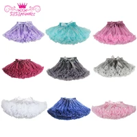 free shipping fluffy chiffon pettiskirts baby 21 colors tutu skirts girls princess dance party tulle skirt petticoat wholesale