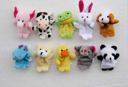 10 шт./лот Детская плюшевая игрушка/кукла на палец/реквизит рассказ истории (10